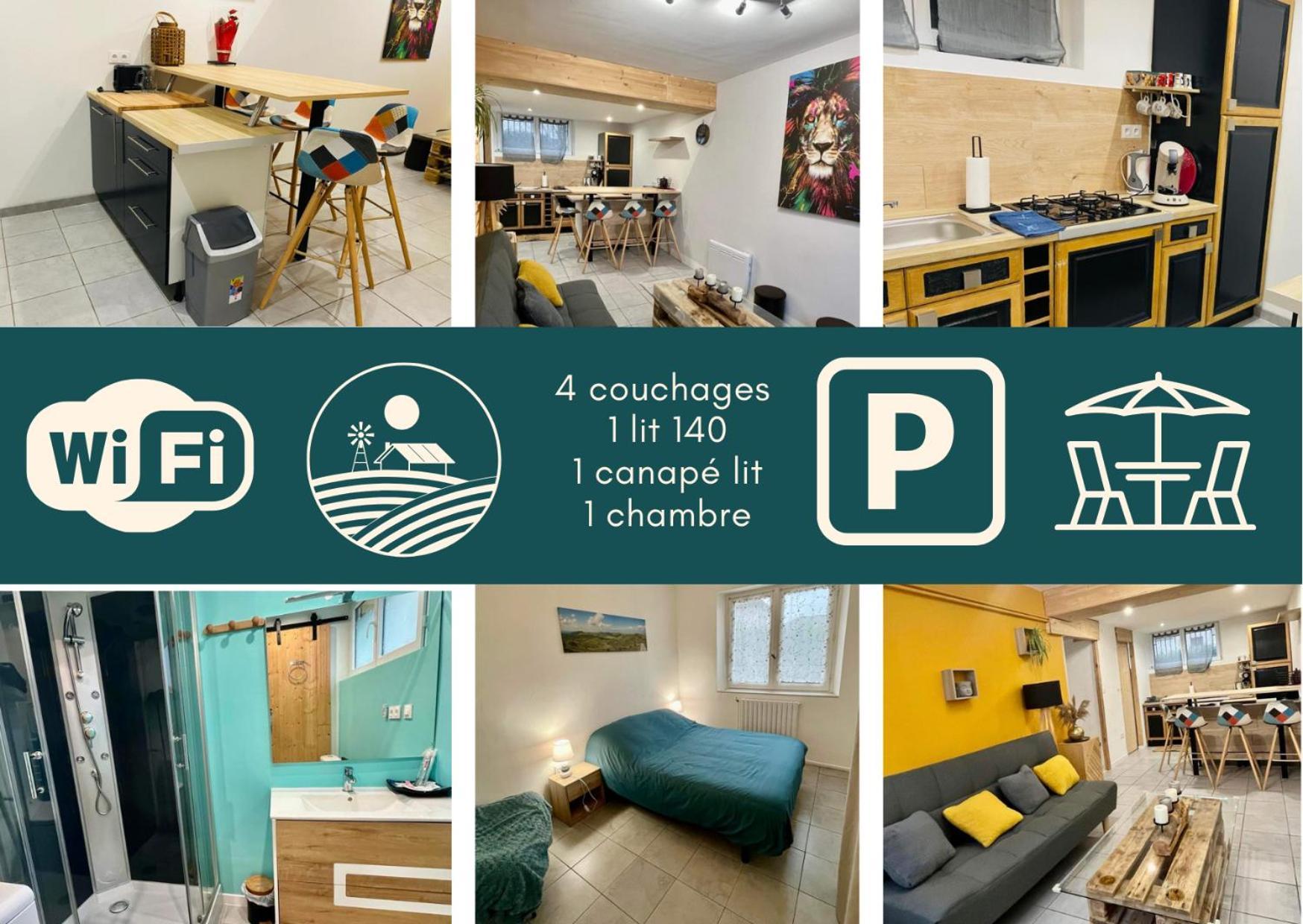 Studio 40M2 Plein Pied Avec Parking Jussac Экстерьер фото